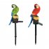 1 2V Outdoor Solar Lights IP65 Waterproof Parrot Shape Solar Ground Insert Landscape Light Resin Crafts green