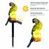 1 2V Outdoor Solar Lights IP65 Waterproof Parrot Shape Solar Ground Insert Landscape Light Resin Crafts green