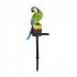1 2V Outdoor Solar Lights IP65 Waterproof Parrot Shape Solar Ground Insert Landscape Light Resin Crafts green