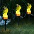 1 2V Outdoor Solar Lights IP65 Waterproof Parrot Shape Solar Ground Insert Landscape Light Resin Crafts green