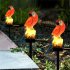 1 2V Outdoor Solar Lights IP65 Waterproof Parrot Shape Solar Ground Insert Landscape Light Resin Crafts green