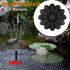 1 2W 5V IP68 160L H Round Model Solar Outdoor Garden Portable Water Pump Fountain Kit black
