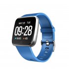 1.3 Inch Color Screen Exercise Heart Rate Blood Pressure Sleep Detection Call Alert Smart Bracelet Blue silicone strap