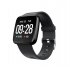 1 3 Inch Color Screen Exercise Heart Rate Blood Pressure Sleep Detection Call Alert Smart Bracelet Black silicone strap