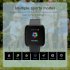 1 3 Inch Color Screen Exercise Heart Rate Blood Pressure Sleep Detection Call Alert Smart Bracelet Black silicone strap