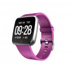 1 3 Inch Color Screen Exercise Heart Rate Blood Pressure Sleep Detection Call Alert Smart Bracelet Purple silicone strap