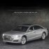 1 32 Alloy Car Model Collectiion 6 Openable Doors Return Power Music Light Toy Silver