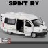 1 32 Alloy Pull Back Rv Car Ornaments with Sound Light Simulation Car Model Toys White