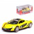 1 32 Alloy Simulate Racing Car Model Toy with Light Sound Function for McLaren P1  Box Packing  yellow