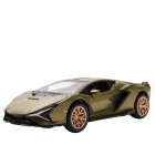 1/32 Alloy Sports Car Model Ornaments Simulation 4-door Openable Diecast Vehicle With Sound Light For Boys Gifts Collection green