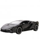 1/32 Alloy Sports Car Model Ornaments Simulation 4-door Openable Diecast Vehicle With Sound Light For Boys Gifts Collection black