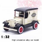 1:32 Classic Ford Retro Vintage Cars Alloy Car Model with Sound Light Convertible Car Toy  T-class classic car white