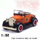 1:32 Classic Ford Retro Vintage Cars Alloy Car Model with Sound Light Convertible Car Toy  Convertible classic car orange