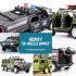 1 32 Kids Police Car Toy with Lights Sounds Effects Alloy Body Hood Trunk Doors Can be Opened Armed Police Car