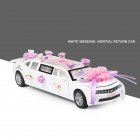 1:32 Lengthen Wedding Greet Guests Car Model with Light Sound Pull Back Toy white