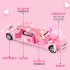 1 32 Lengthen Wedding Greet Guests Car Model with Light Sound Pull Back Toy white