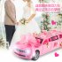 1 32 Lengthen Wedding Greet Guests Car Model with Light Sound Pull Back Toy white