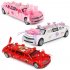 1 32 Lengthen Wedding Greet Guests Car Model with Light Sound Pull Back Toy red