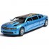 1 32 Lengthened with Sound and Light Alloy Pull Back Simulation Car for Ornaments Souvenir blue