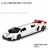 1 32 Light Sound Simulation Car Model Extended Version Doors Open Alloy Pull Back Auto Toy Gift Collection white