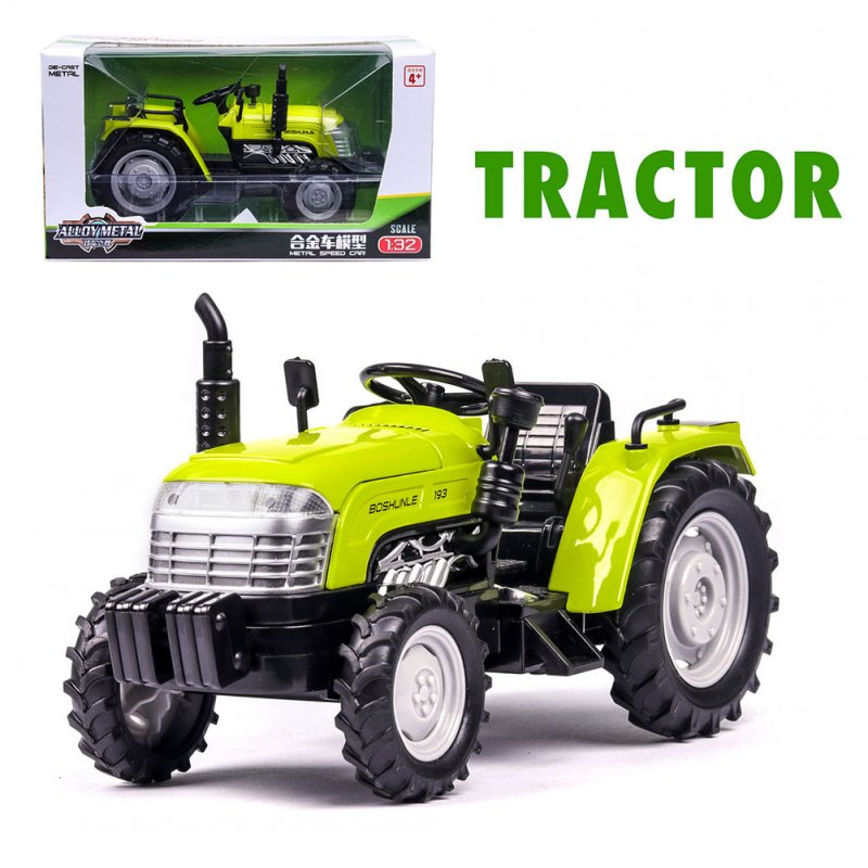 1:32 Mini Simulation Alloy Tractor Shape Model Farmer Car Toy with Light Sound green