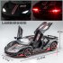 1 32 Pull Back Car Model with Sound Light Compatible for Lambo Lp770 780 Alloy Car Model Ornament Pink