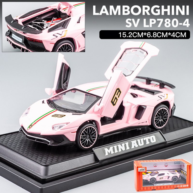 1:32 Pull Back Car Model with Sound Light for Lambo Lp770/780 Alloy Car Model