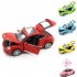 1 32 Simulation Alloy Car Model With Base Die cast Pull back Vehicle With Light Sound Openable Door Christmas Gifts For Boys Girls blue