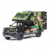 1 32 Simulation Car Model Dinosaur Transport Vehicle Light Sound Doors Open Alloy Pull Back Toy Gift Collection white