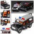 1 32 Simulation Defener Police Car Model Light Sound Effect Doors Open Alloy Pull Back Auto Toy Gift Collection black