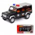 1 32 Simulation Defener Police Car Model Light Sound Effect Doors Open Alloy Pull Back Auto Toy Gift Collection black
