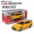 1 32 Simulation Racing Car Model Light Sound Effect Doors Open Alloy Pull Back Auto Toy Gift Collection yellow