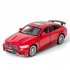1 32 Simulation Racing Car Model Light Sound Effect Doors Open Alloy Pull Back Auto Toy Gift Collection red