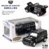 1 32 Simulation SUV Police Car Model Light Sound Effect Doors Open Alloy Pull Back Auto Toy Gift Collection white