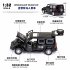 1 32 Simulation SUV Police Car Model Light Sound Effect Doors Open Alloy Pull Back Auto Toy Gift Collection black