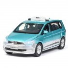 1:32 Simulation Taxi Model Children Car Toy Diecast Metal Pull Back Vehicle with Sound Light Effect For Gift/Collection
