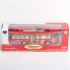 1 36 Scale Car Modeling Metal Alloy Trolleybus Voice Announcement Light Sound Toy for Kids Collect Box Packing  red