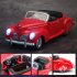 1 38 Simulation Alloy Convertible Classic Car with Sound and Light Children Toy Car  red