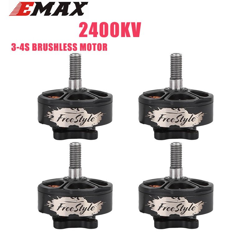 1/4PCS Emax Freestyle FS2306 1700KV 3-6S / 2400KV 3-4S Brushless Motor for Buzz Hawk RC Drone FPV Racing Spare Parts Accessories 4pcs 2400kv