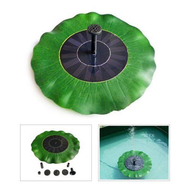 1.4W Lotus-Shaped Solar Power Fountain Pump, 7V Waterproof Solar Water Pump for Yard and Garden