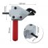 1 4in Nibble Metal Cutting 6 35 Sheet Metal Nibble Cutter HCS Drill Shear Attachment Electric Scissors for Power Tool Accessories Red   silver