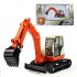 1 50 Alloy Excavator Toy 360 Degree Rotatable Multi joint Movement Construction Engineering Vehicle orange