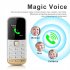 1 54 Inch BM555 Mini Mobile Phone Voice Changer Dialer Dual Sim Card 800mah Battery Mobile Phone White