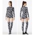 1 5MM Siamese Wet type Warm Long Sleeve Jellyfish Swimming Surfing Stocking Suit Floral top S