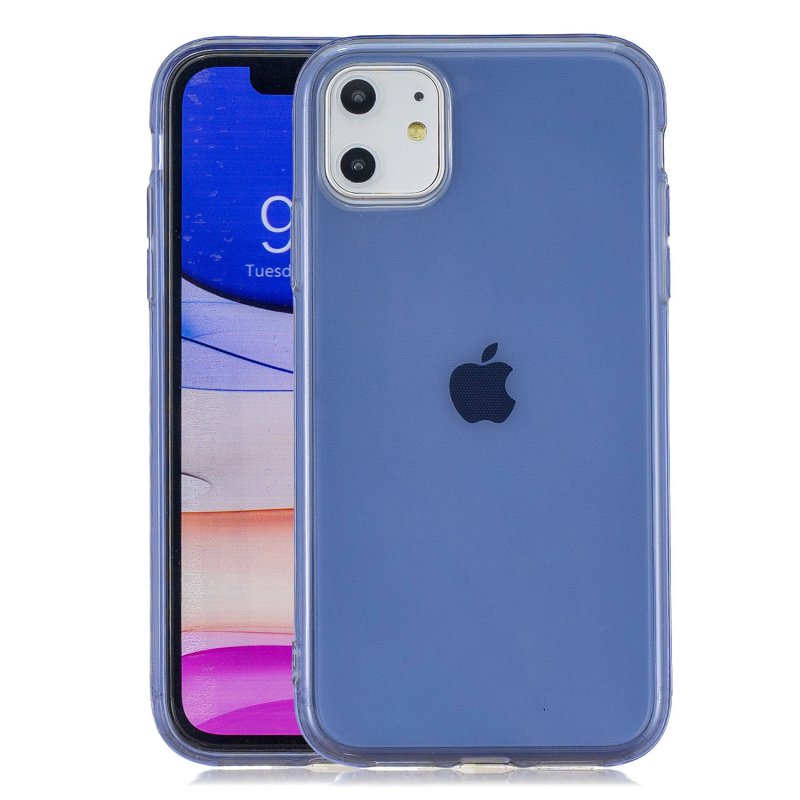 for iPhone 11 / 11 Pro / 11 Pro Max Clear Colorful TPU Back Cover Cellphone Case Shell Royal Blue