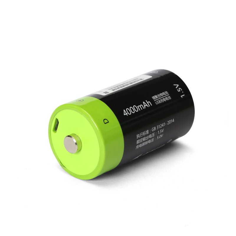1.5V 4000mAh USB Rechargeable Lithium-polymer Battery D-type Multifunctional Battery