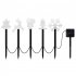 1 5V Solar LED Light Christmas Pathway Lawn Acrylic IP65 Waterproof Light Bell Christmas Tree Elk For Xmas 1 String  5 Lights   5 Christmas lights