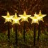 1 5V Solar LED Light Christmas Pathway Lawn Acrylic IP65 Waterproof Light Bell Christmas Tree Elk For Xmas 1 String  5 Lights   5 Christmas lights