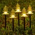 1 5V Solar LED Light Christmas Pathway Lawn Acrylic IP65 Waterproof Light Bell Christmas Tree Elk For Xmas 1 String  5 Lights   5 Christmas lights