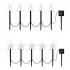 1 5V Solar LED Light Christmas Pathway Lawn Acrylic IP65 Waterproof Light Bell Christmas Tree Elk For Xmas 1 String  5 Lights   5 Christmas lights